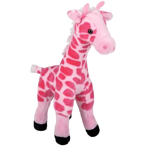 11-Inch Pink Giraffe Plush - Soft Safari Stuffed Toy for Kids