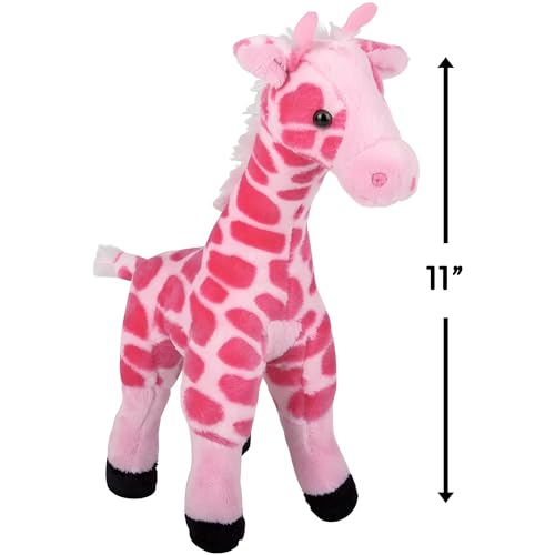 11-Inch Pink Giraffe Plush - Soft Safari Stuffed Toy for Kids