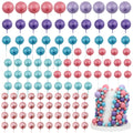 115-Piece Acmee Ball Cake Toppers Set - Mini Foam Balloon Cupcake Picks for DIY Cakes in Pink, Purple, Rose Gold, Blue