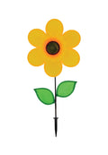12-Inch Yellow Sunflower Wind Spinner by In the Breeze – Weather-Resistant Fabric & Fiberglass Frame for Yard or Garden