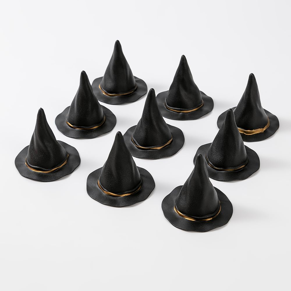 12 Mini Plastic Witch Hats for Halloween Crafts & Decor – 2.95 Inch Wizard Hats, Party Supplies