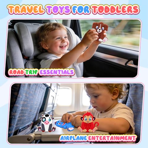 12-Pack Animal Sensory Toys – Silicone Fidgets for Toddlers, Travel, and Classroom Calming