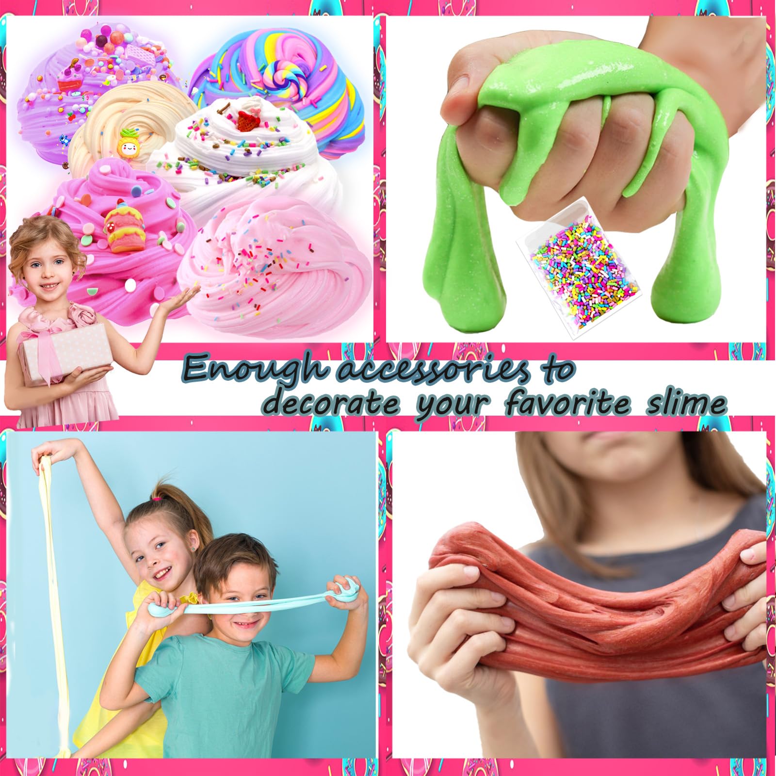 12-Pack Butter Slime Kit with Cake Charms – Soft, Non-Sticky Stress Relief Toy for Kids, Party Favors & Easter Basket Stuffers