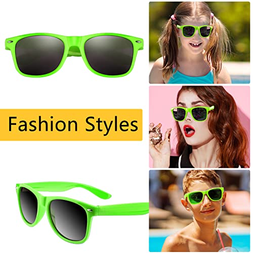12-Pack Green Bulk Sunglasses by TUPARKA - UV400 Polarized Party Favors