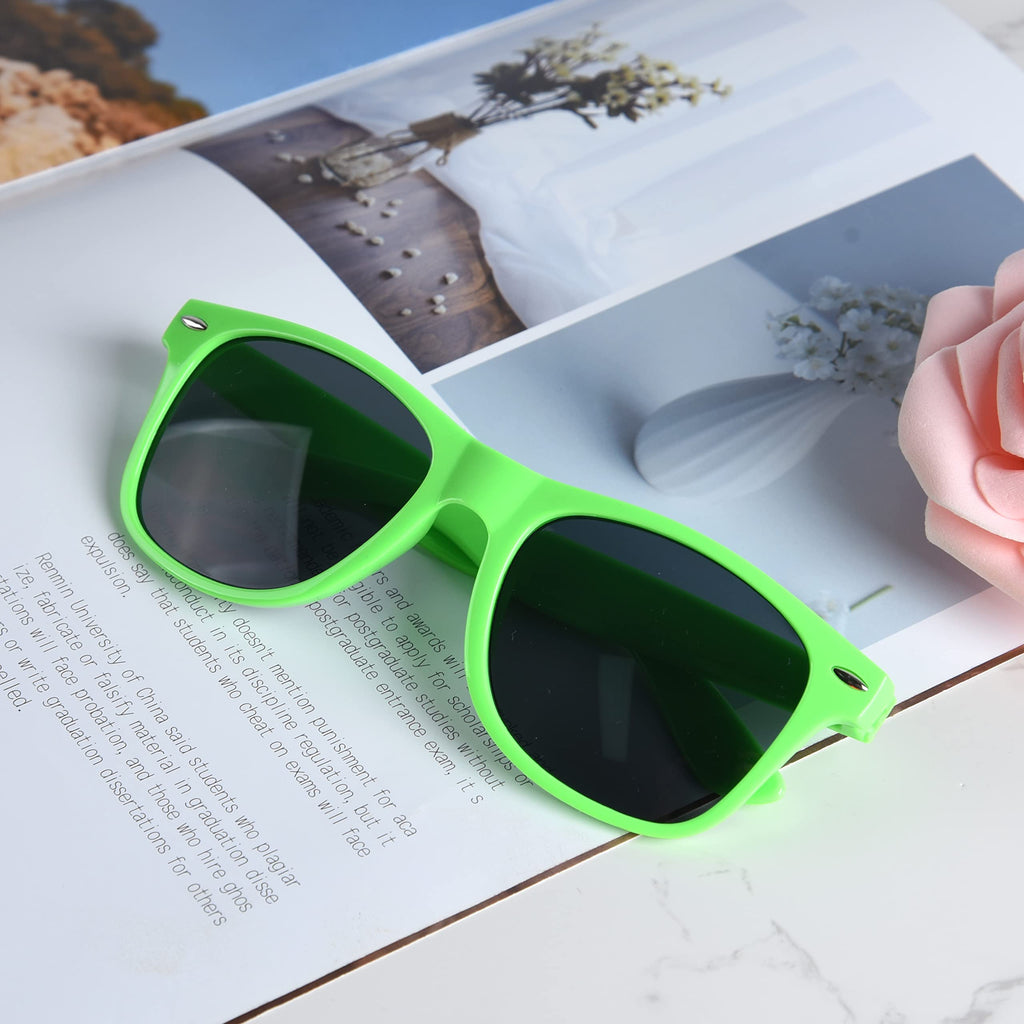 12-Pack Green Bulk Sunglasses by TUPARKA - UV400 Polarized Party Favors