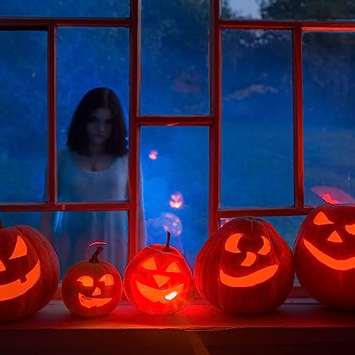 12-Pack Halloween LED Glowing Eyes for Masks | Red Light, 24-Inch Wire, Battery Operated