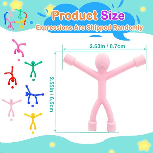 12-Pack Magnetic People Figures – Silicone Bendable Toys for Travel, Fridge, Whiteboard – Screen-Free Fun for Kids Ages 3+