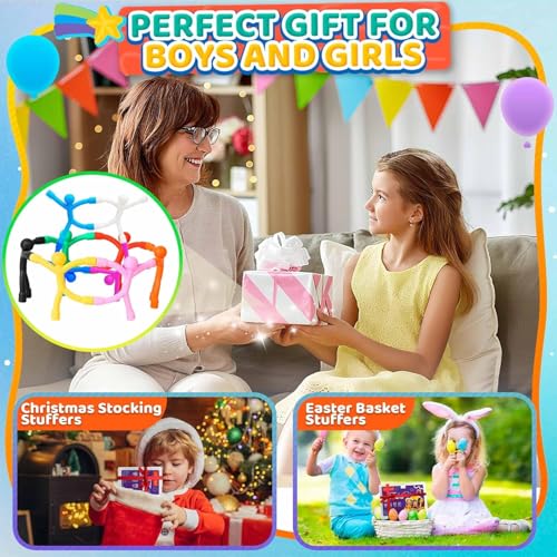 12-Pack Magnetic Silicone Fidget Travel Toys for Kids Ages 3-8 – Bendable Sensory Toys with Embedded Magnets