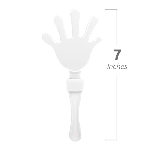 12-Pack Mini Hand Clappers for Sports Games – 7-Inch Plastic Noisemakers by Windy City Novelties
