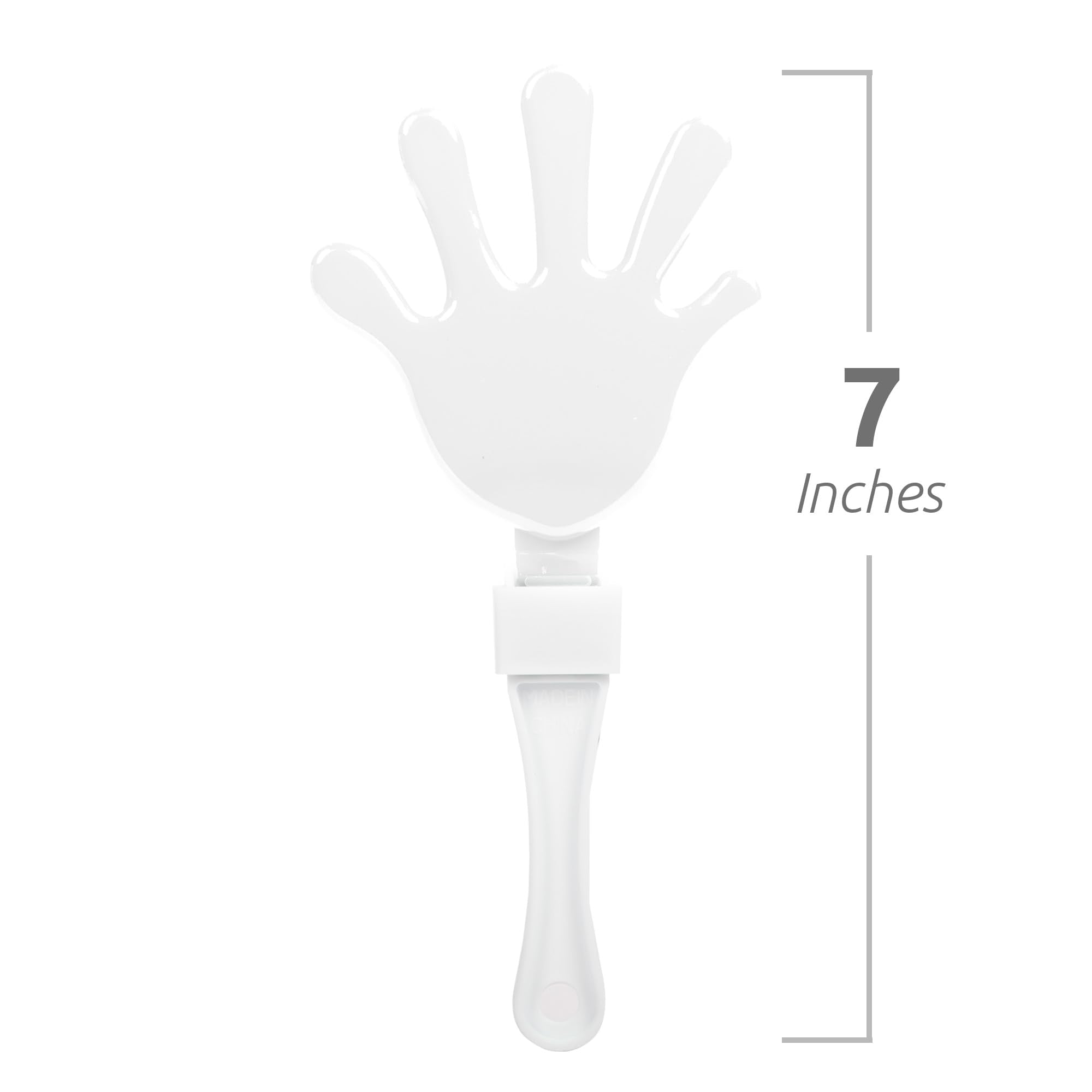 12-Pack Mini Hand Clappers for Sports Games – 7-Inch Plastic Noisemakers by Windy City Novelties