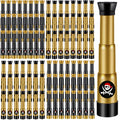 12-Pack Pirate Telescope Toys for Kids - Adjustable Spyglass Party Favors in Black & Bronze