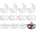 12-Pack Plain White Paper Masks for DIY Painting – Mardi Gras, Cosplay & Masquerade