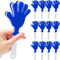 12-Pack Plastic Hand Clappers Noise Makers - Blue and White, 7.5 Inches