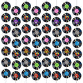 12 Pack Retro Vinyl Record Banners for 50s Theme Parties - 7 Patterns per String, 110cm Strips