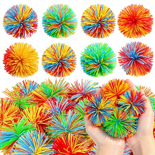12 Pack Stringy Balls Fidget Toys – 2.75" Silicone Bouncy Stress Balls for Kids & Adults by Bloolilies