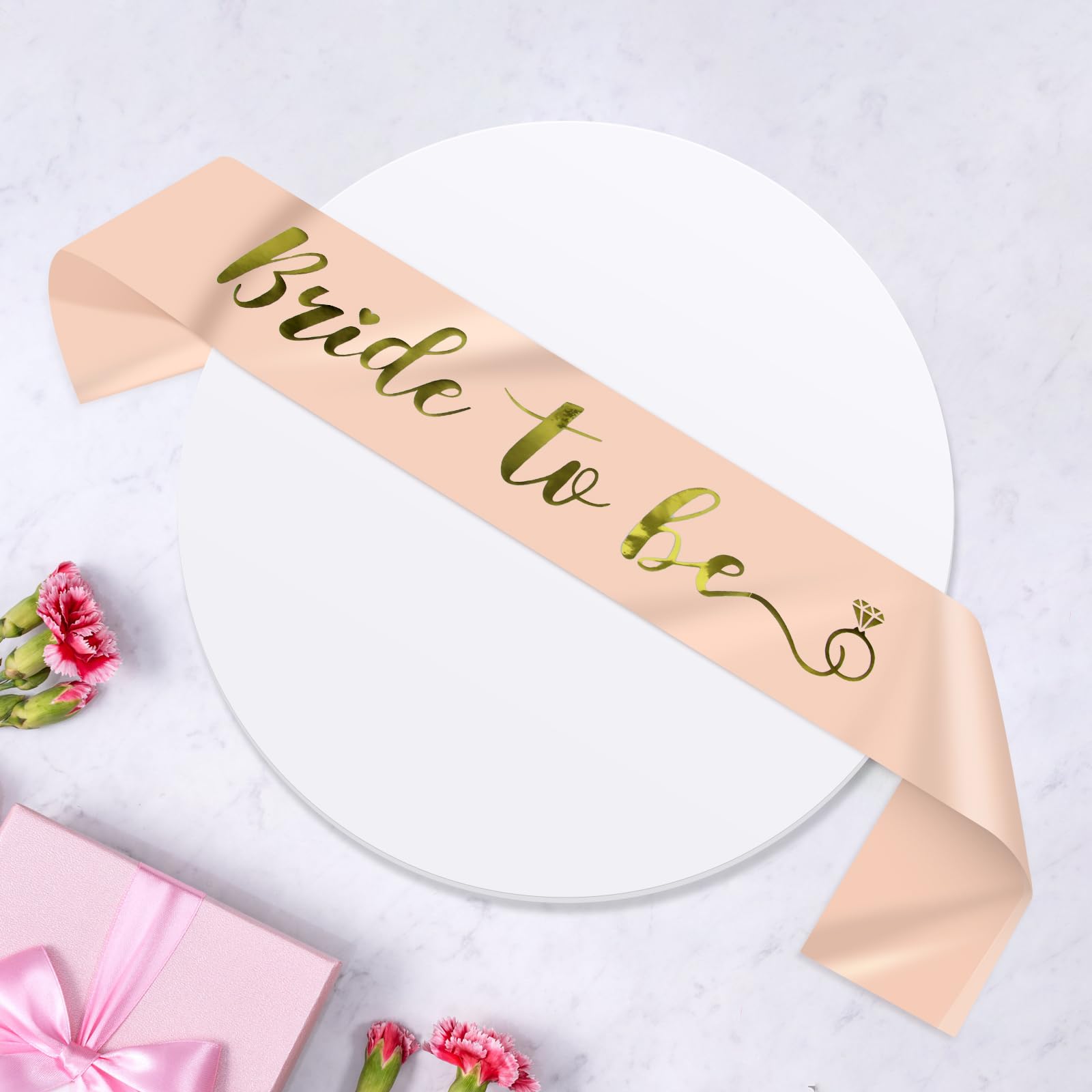 12-Pack Team Bride Sash Set for Bachelorette Party – Rose Gold Fabric Sashes (1 Bride + 11 Team)