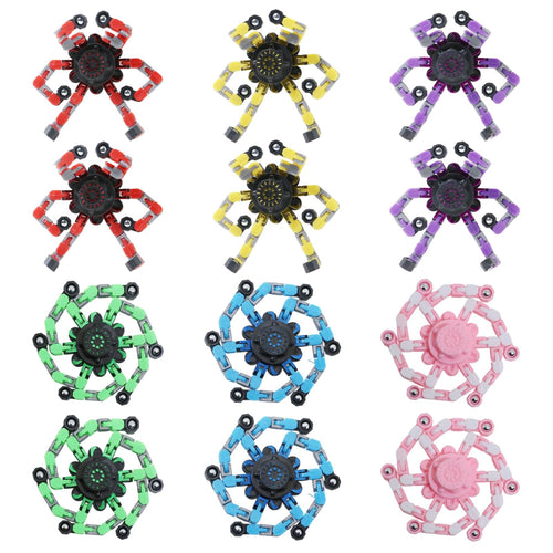 12-Pack Transformable Fidget Spinners – 2-in-1 Robot Stress Relief Toys for Kids and Adults