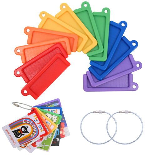 12-Pack Yoto Card Holders with Rings – Secure, Portable Storage for Yoto, MYO, and Library Cards
