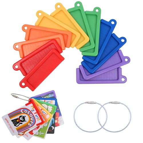 12-Pack Yoto Card Holders with Rings – Secure, Portable Storage for Yoto, MYO, and Library Cards