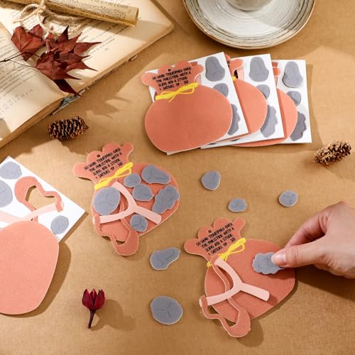 12-Piece David and Goliath Ornament Craft Kit – Felt Bible Story Activity for Sunday School & Home