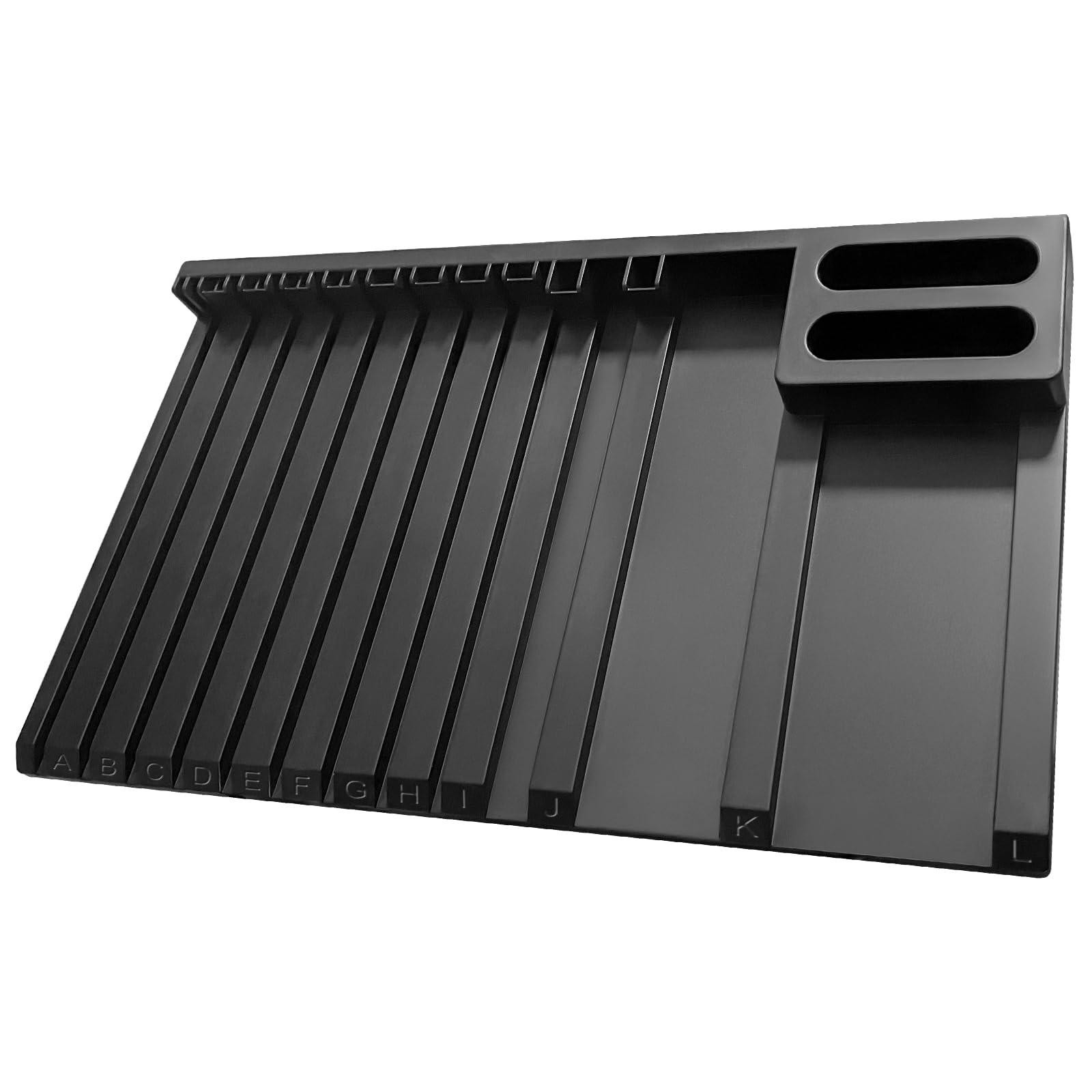 12-Slot Model Sprue Holder for Gundam MG/HG/PG Kits - Black Runner Organizer with Storage Compartments