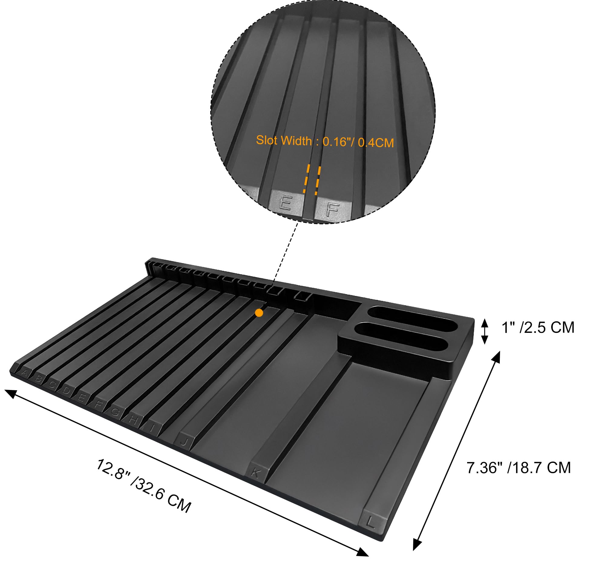 12-Slot Model Sprue Holder for Gundam MG/HG/PG Kits - Black Runner Organizer with Storage Compartments