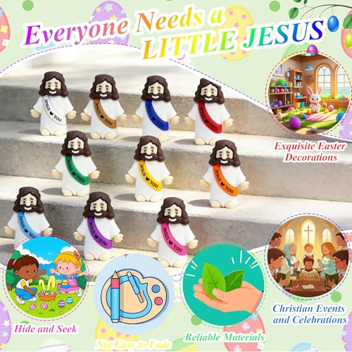120 Mini Jesus Figures – Rubber Bulk Pack for Easter Egg Fillers, Hide & Seek, Party Favors