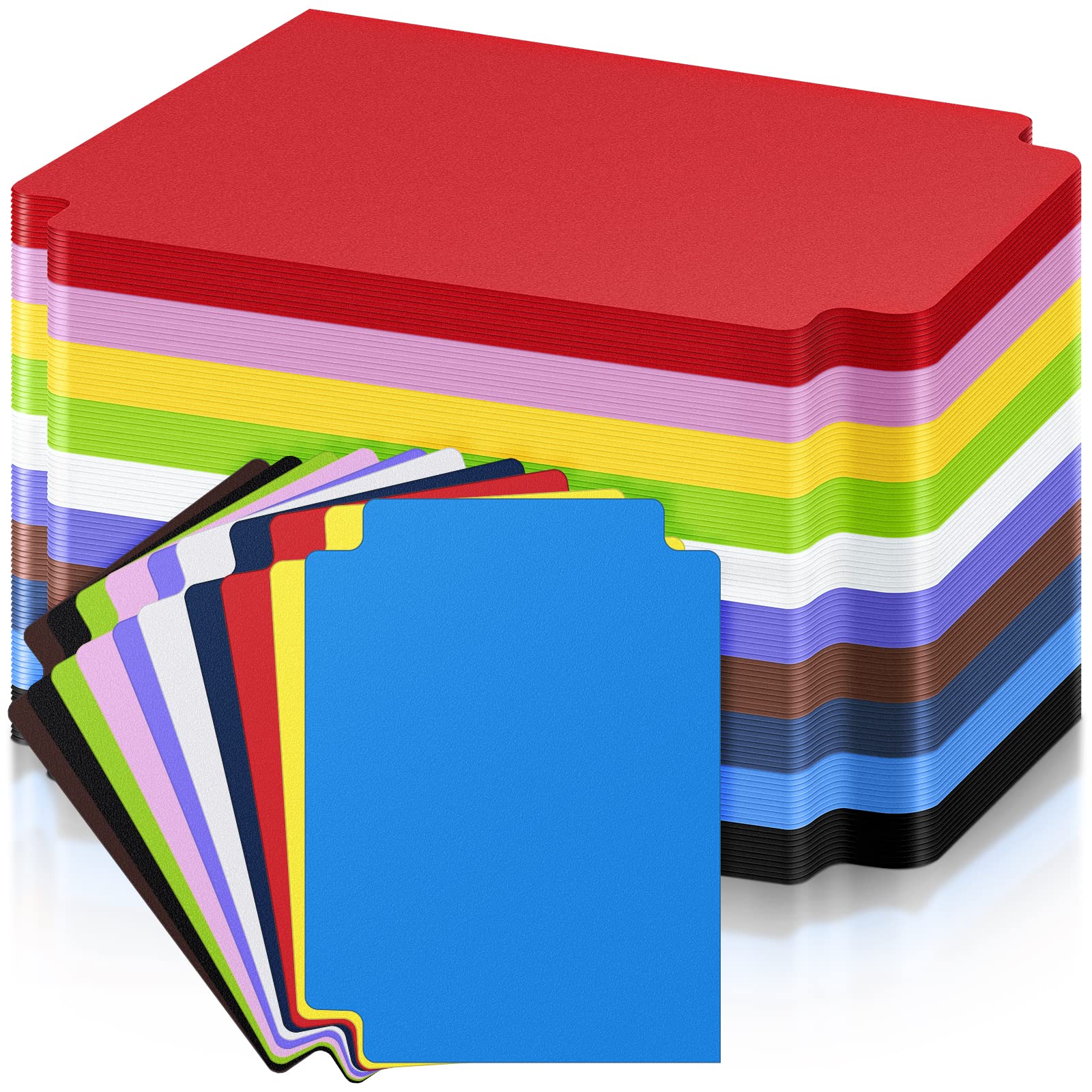120-Pack Multicolor Trading Card Dividers with Tabs - 2.71 x 3.8 Inches Plastic Card Separators for Sports, Trading, and Photo Cards