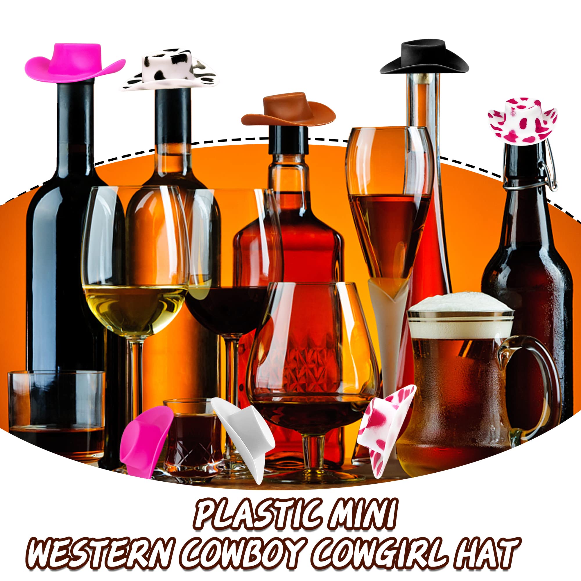 120-Pack Plastic Mini Cowboy Hats – Western Party Favors for Kids' Crafts & Decor