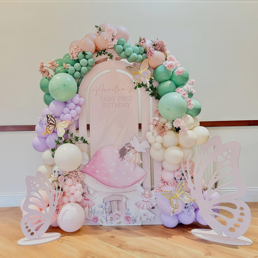 125Pcs Sage Green Purple Pink Balloon Garland Arch Kit for Baby Shower Birthday Party Decoration