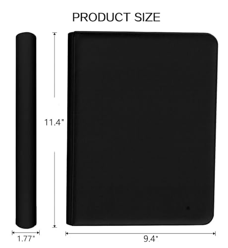 128-Pocket Toploader Binder (Black) – Holds 128 Rigid Card Holders, Ringless PU Leather Album for 3x4 Toploaders