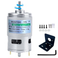 12V 775 DC Motor High Torque Dual Ball Bearing Cooling Fan for Power Wheels Upgrade D Shaft with Bracket