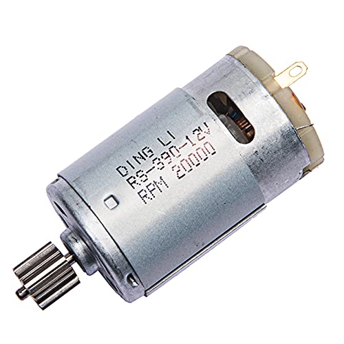 12V RS390 20000 RPM Electric Motor for Kids Ride-On Cars – Replacement with 12-Tooth Gear