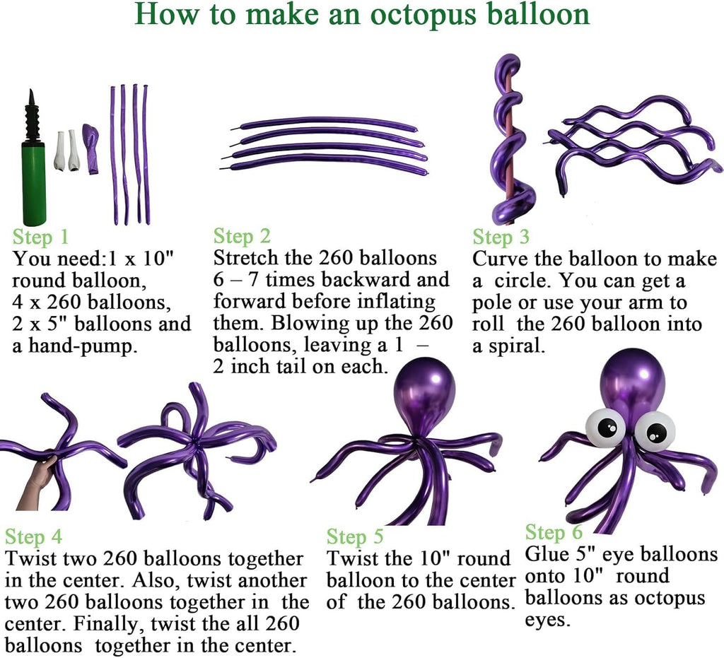133-Piece Mermaid Balloon Arch Kit - Pink Purple Teal Metallic & Foil Balloons for Mermaid Party Decorations