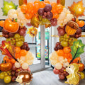 143-Piece Fall Balloons Arch Garland Kit for Thanksgiving, Autumn Baby Shower, Friendsgiving Party Decor