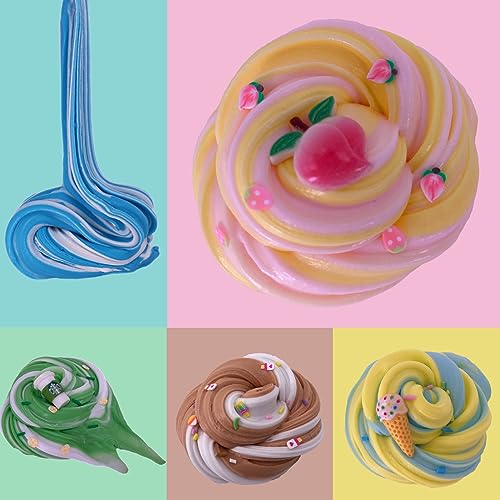 15-Pack Duo Colored Butter Slime Kit by Tzsofesko – Non-Sticky, Super Soft Sludge Toy for Kids and Adults