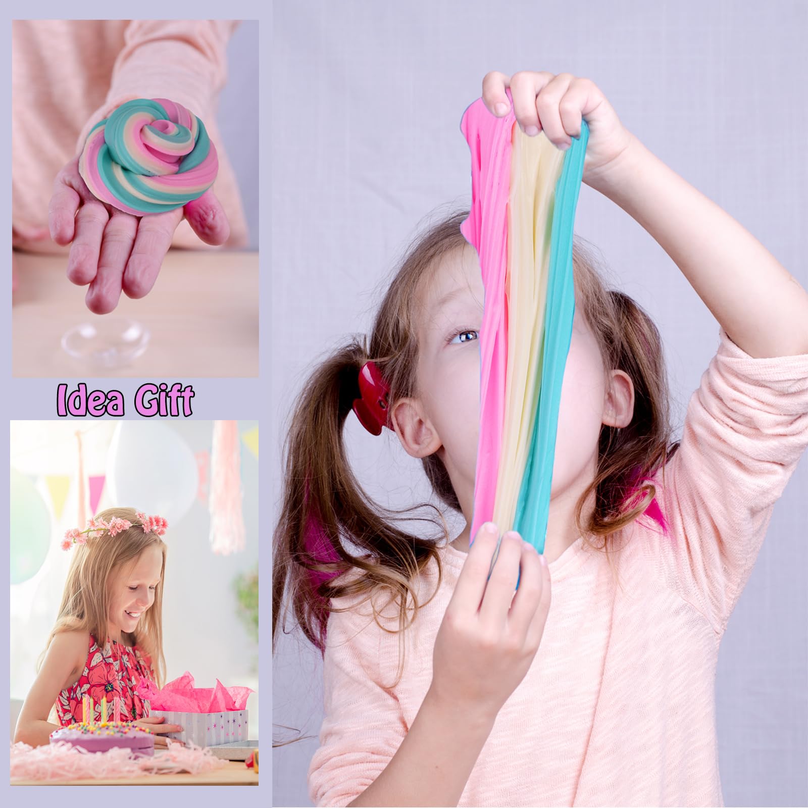 15-Pack Duo Colored Butter Slime Kit by Tzsofesko – Non-Sticky, Super Soft Sludge Toy for Kids and Adults