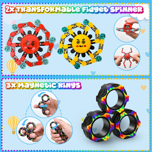 15-Pack Fidget Toys Bulk for Kids & Adults – Sensory Autism ADHD Classroom Treasure Box Gifts