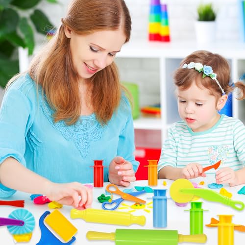 15-Piece Kids Dough Tool Set – Cutters, Roller, Rolling Pins, Safety Scissors & More by Wxqfumy