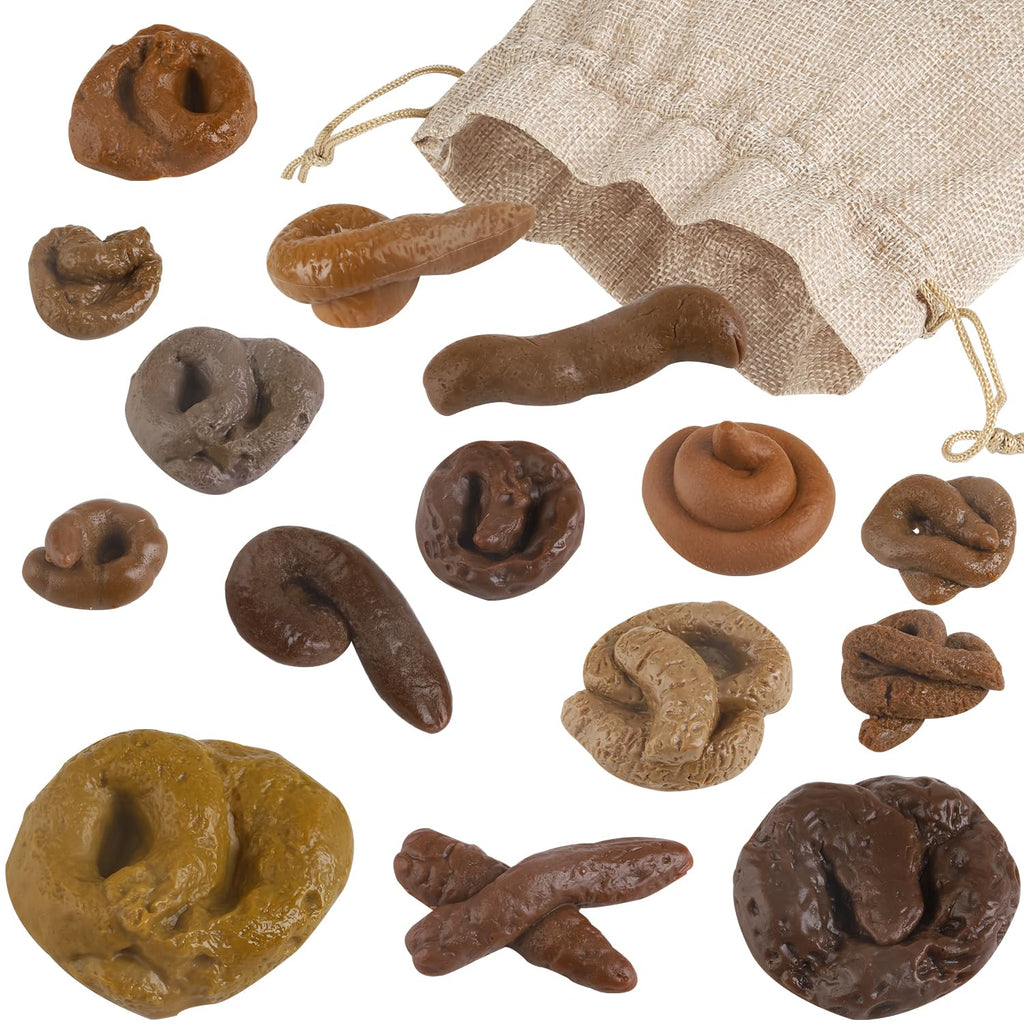 15 Realistic Fake Poo Prank Toys – Lifelike Dog Poop Props for April Fools, Halloween & Gags