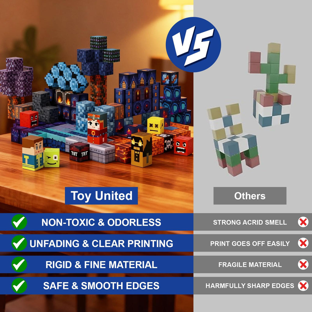 150-Piece Magnetic Building Blocks Set – 0.8-Inch Cubes for Ages 3+ (Blue)