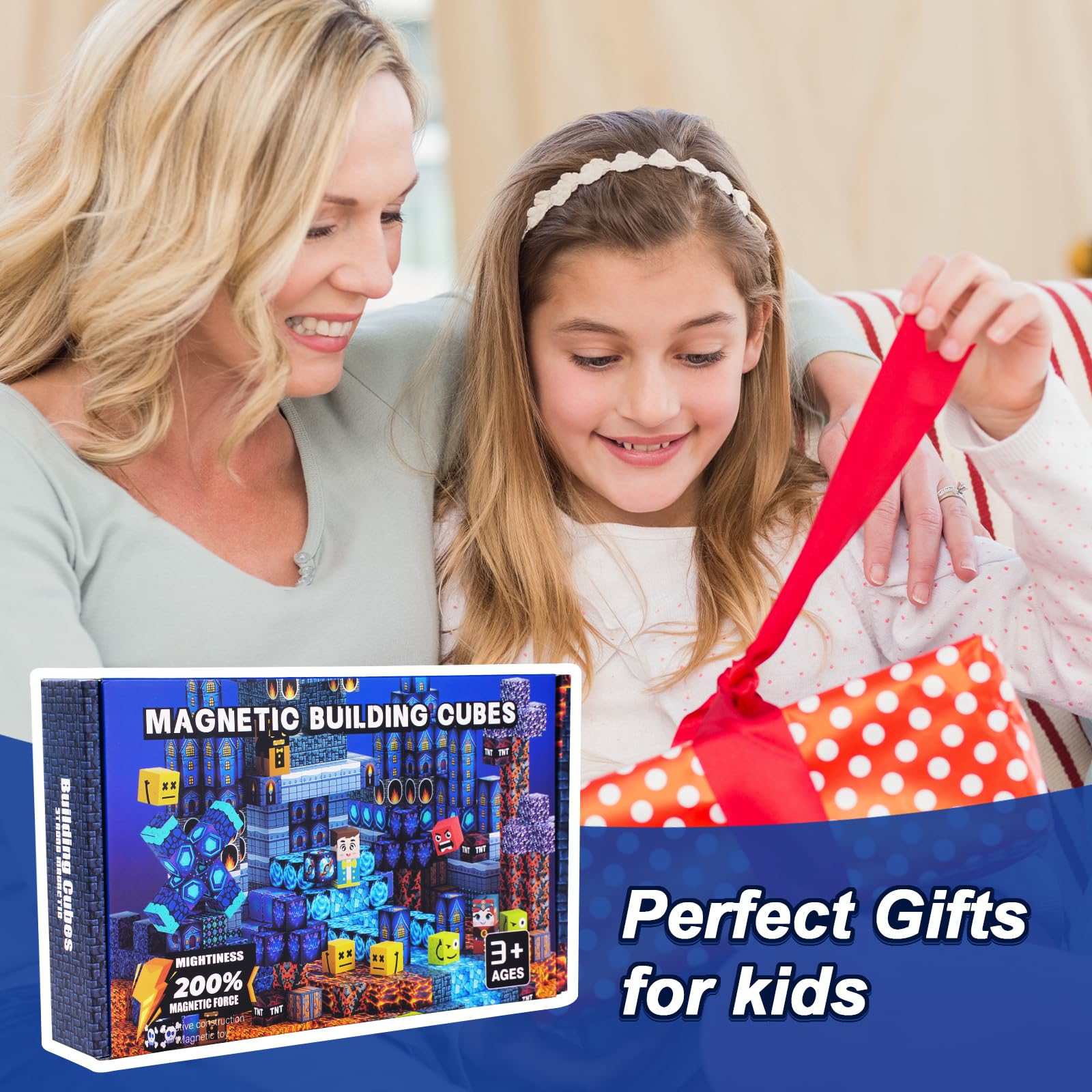 150-Piece Magnetic Building Blocks Set – 0.8-Inch Cubes for Ages 3+ (Blue)