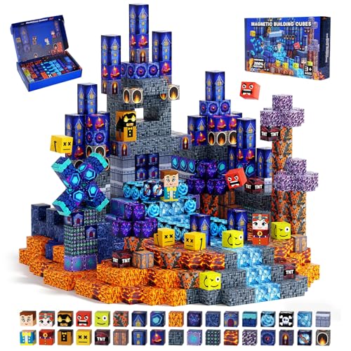 150-Piece Magnetic Building Blocks Set – 0.8-Inch Cubes for Ages 3+ (Blue)