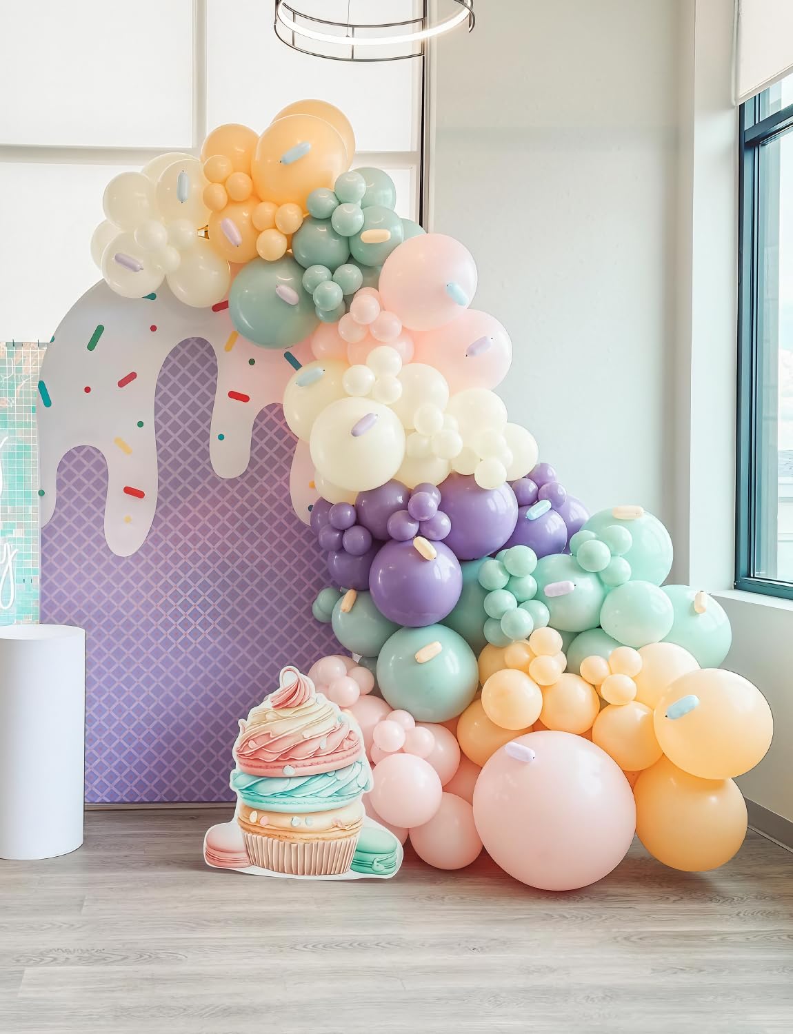159Pcs Pastel Balloon Arch Kit – Fairy Birthday, Baby Shower & Garden Party Decor with 7 Colors, 5-18 inch Balloons, DIY Garland Supplies