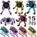 15PCS Transformable Robot Fidget Spinner Set - Stretchy Deformable Sensory Toy for Kids & Adults
