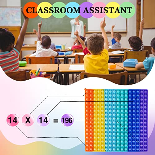 15x15 Multiplication Table Pop Fidget Toy – Rainbow Math Game for Kids & Adults