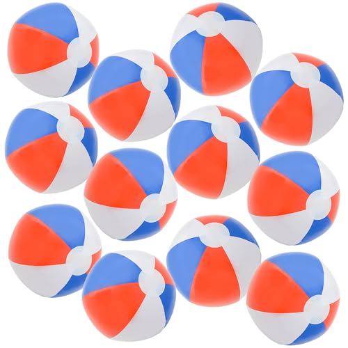 16-Inch Patriotic Beach Ball – Red, White & Blue – Pack of 12 by Rhode Island Novelty