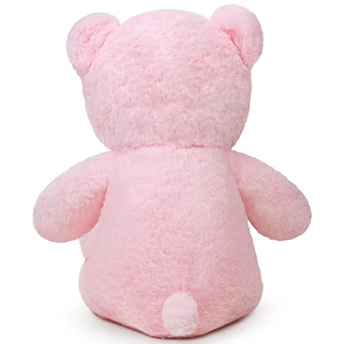 16 Inch Pink Plush Teddy Bear – Ultra-Soft Stuffed Animal Toy for Gifts & Cuddles