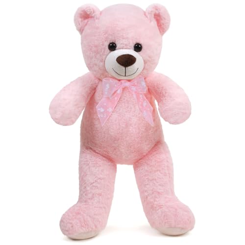 16 Inch Pink Plush Teddy Bear – Ultra-Soft Stuffed Animal Toy for Gifts & Cuddles