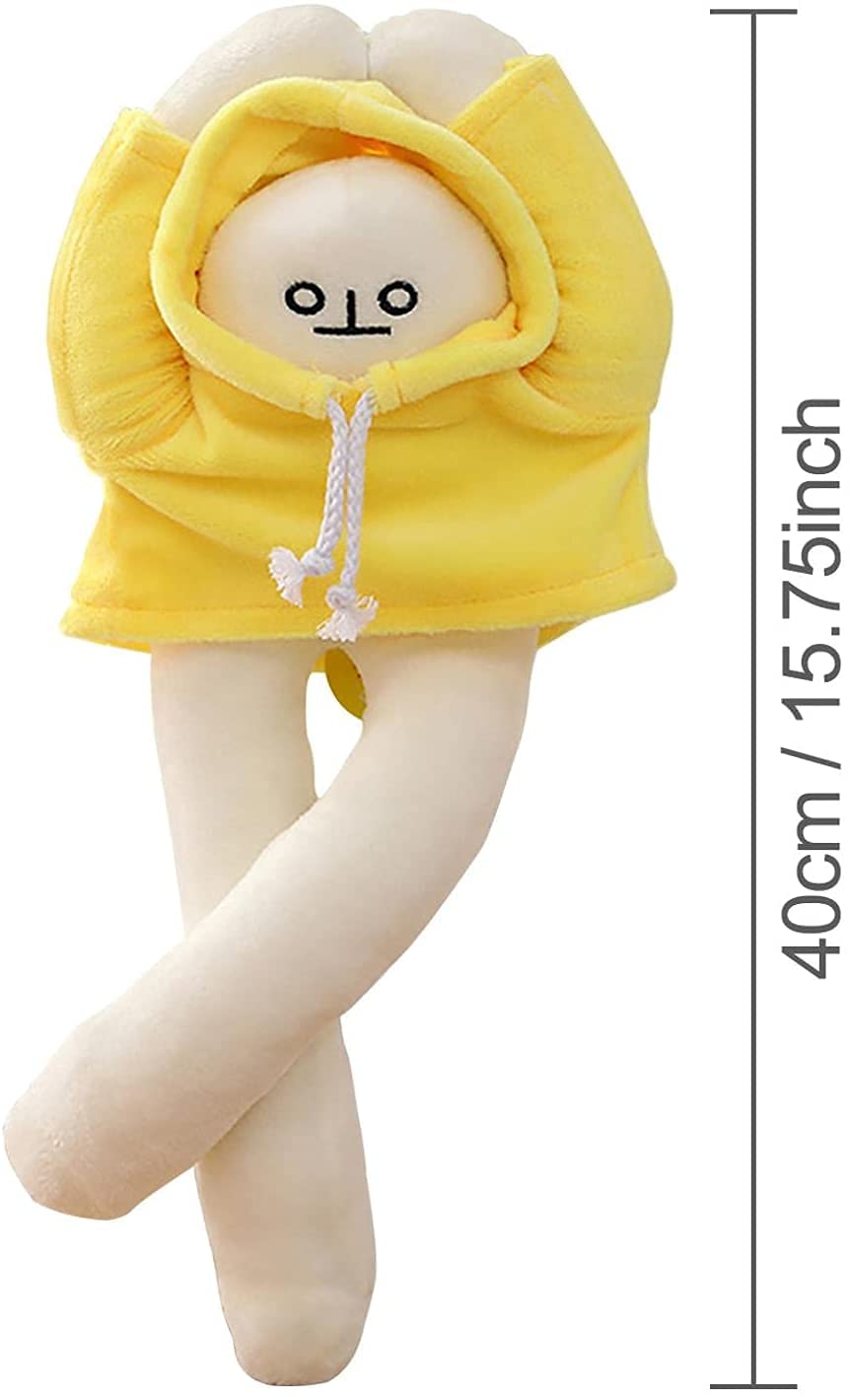 16-Inch Poseable Banana Man Plush Toy with Magnetic Hands - Sunfedmiss Funny Decompression Stuffed Doll for Kids